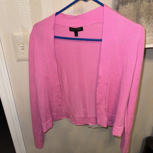 Banana Republic Sweater Womens M Medium Hot Pink 100% Merino Wool Business - Picture 1 of 5